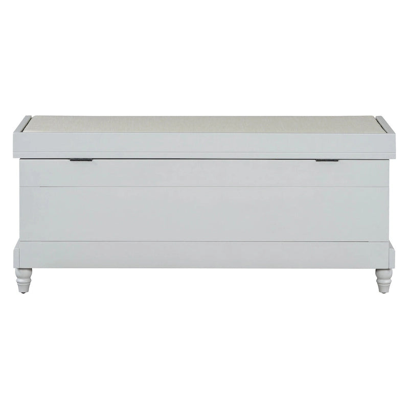 Classic Fluted Shoe Bench with Cushion & 3 Drawers