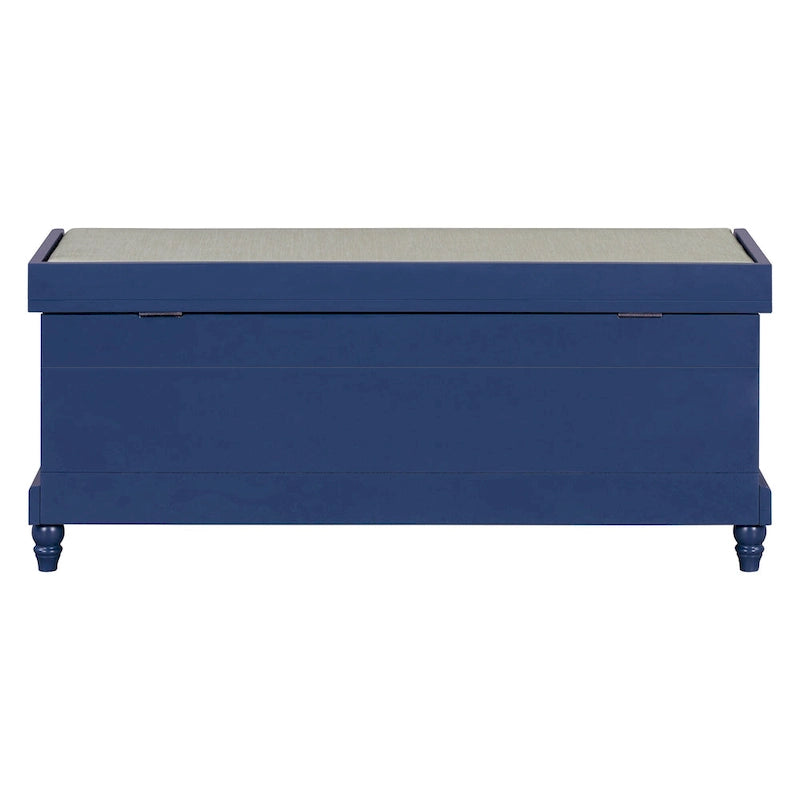 Classic Fluted Shoe Bench with Cushion & 3 Drawers