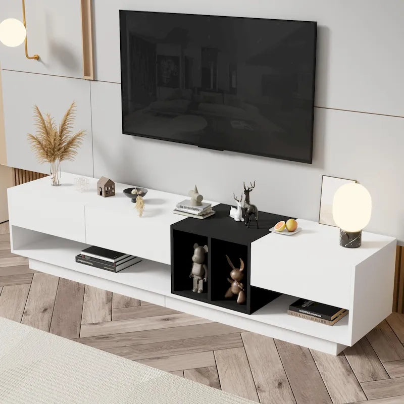 TV-Board 74 mit Stauraum & Fach für Fernseher bis 80 Zoll