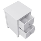 Solid Wood Nightstand with Tapered Wooden Legs