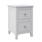 Solid Wood Nightstand with Tapered Wooden Legs