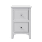 Solid Wood Nightstand with Tapered Wooden Legs