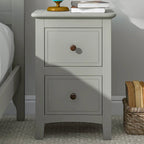 Solid Wood Nightstand with Tapered Wooden Legs