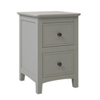 Solid Wood Nightstand with Tapered Wooden Legs