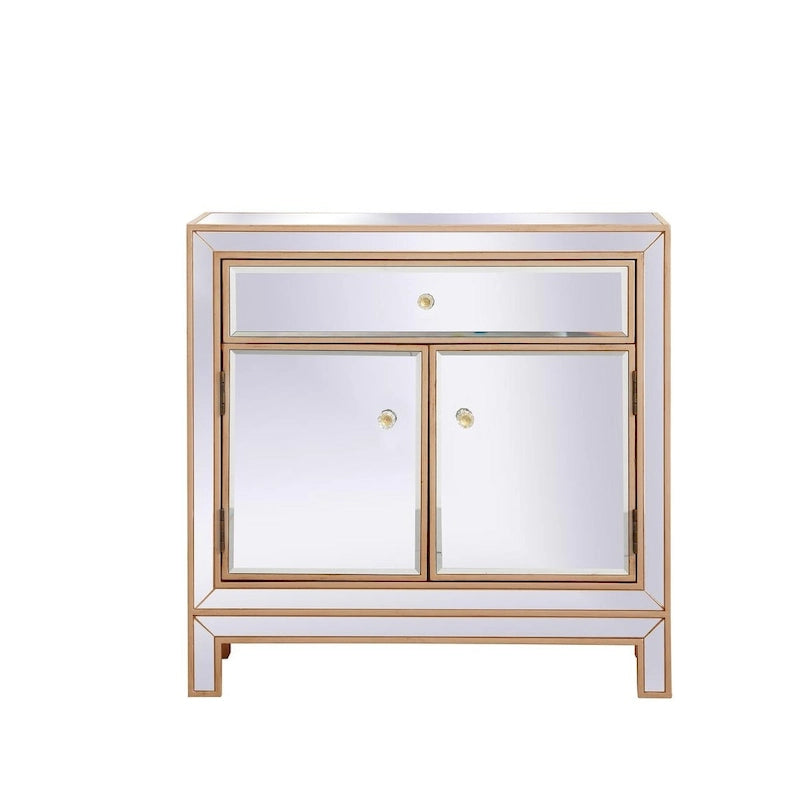29 in. Antique Mirrored Cabinet