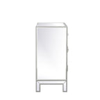 29 in. Antique Mirrored Cabinet with Clear Crystal Knobs