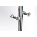 29 in. Antique Mirrored Cabinet with Clear Crystal Knobs