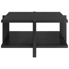 34.66 Wide Square Wood-Look Coffee Table with Lower Shelf