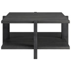 34.66 Wide Square Wood-Look Coffee Table with Lower Shelf