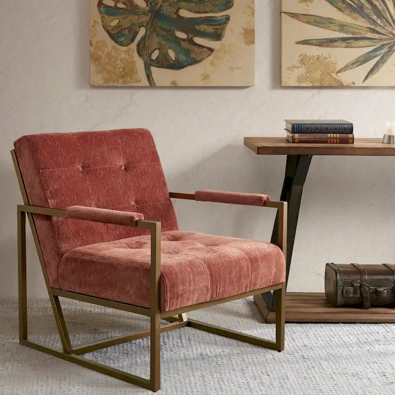 + Waldorf Faux Leather Metal Frame Lounge Chair