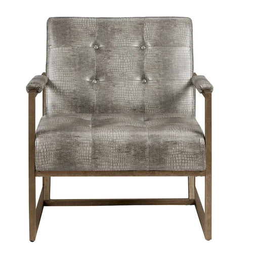 INK+IVY Waldorf Lounge-Sessel aus Kunstleder mit Metallgestell