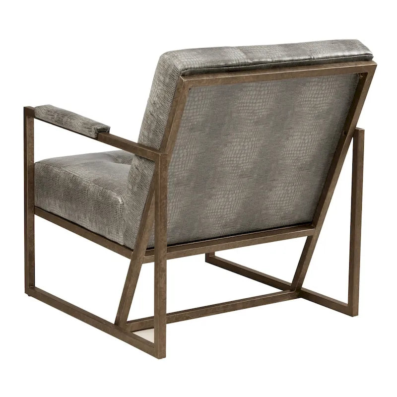 + Waldorf Faux Leather Metal Frame Lounge Chair