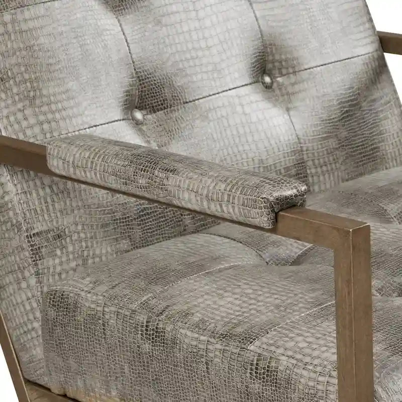 + Waldorf Faux Leather Metal Frame Lounge Chair