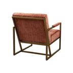 Poltrona lounge in finta pelle con struttura in metallo