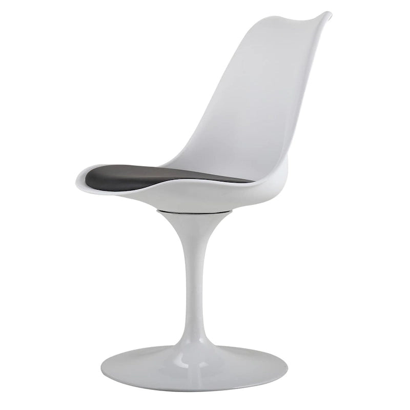 Swivel Tulip Side Chair,Dining Chair with Cushioned Seat and Curved Backrest