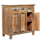 Brown Wood Handmade Cabinet with Rustic Finish