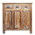 Brown Wood Handmade Cabinet with Rustic Finish