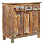 Brown Wood Handmade Cabinet with Rustic Finish