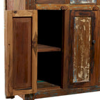 Brown Wood Handmade Cabinet with Rustic Finish