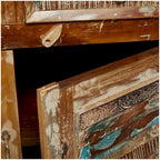 Brown Wood Handmade Cabinet with Rustic Finish
