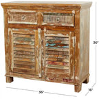 Brown Wood Handmade Cabinet with Rustic Finish