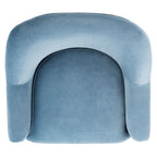 Poltrona in velluto con gambe in metallo dorato - 74,9 L x 78 P x 83,6 A cm - 76,2 L x 78,7 P x 83,8 A cm