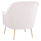 Poltrona in velluto con gambe in metallo dorato - 74,9 L x 78 P x 83,6 A cm - 76,2 L x 78,7 P x 83,8 A cm