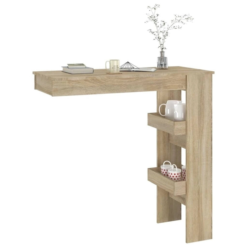 Wall Bar Table Kitchen Bar Dining Table Computer Desk Engineered Wood - 40.2 x 17.7 x 40.7
