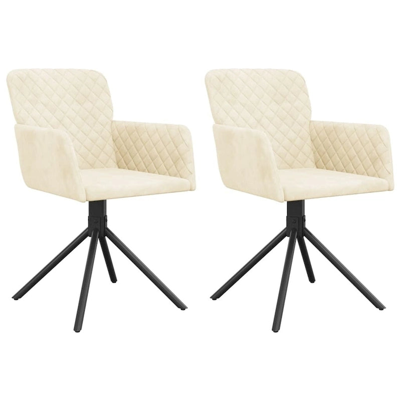 Swivel Dining Chairs 2 Pcs Modern Accent Upholstered Side Chair Velvet - 20.3 x 23.2 x 32.9