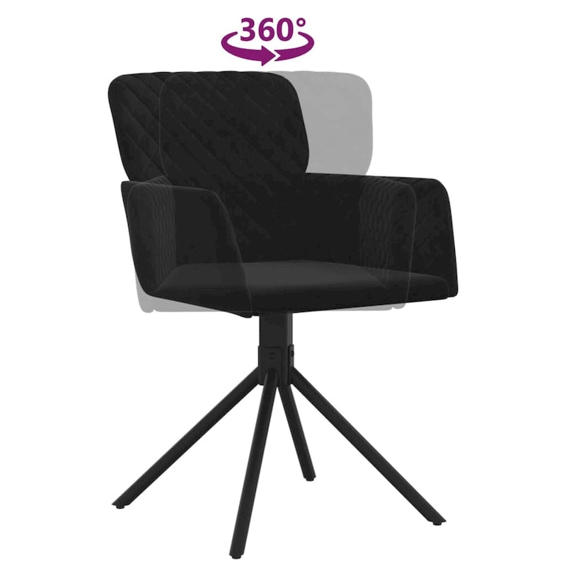 Swivel Dining Chairs 2 Pcs Modern Accent Upholstered Side Chair Velvet - 20.3 x 23.2 x 32.9