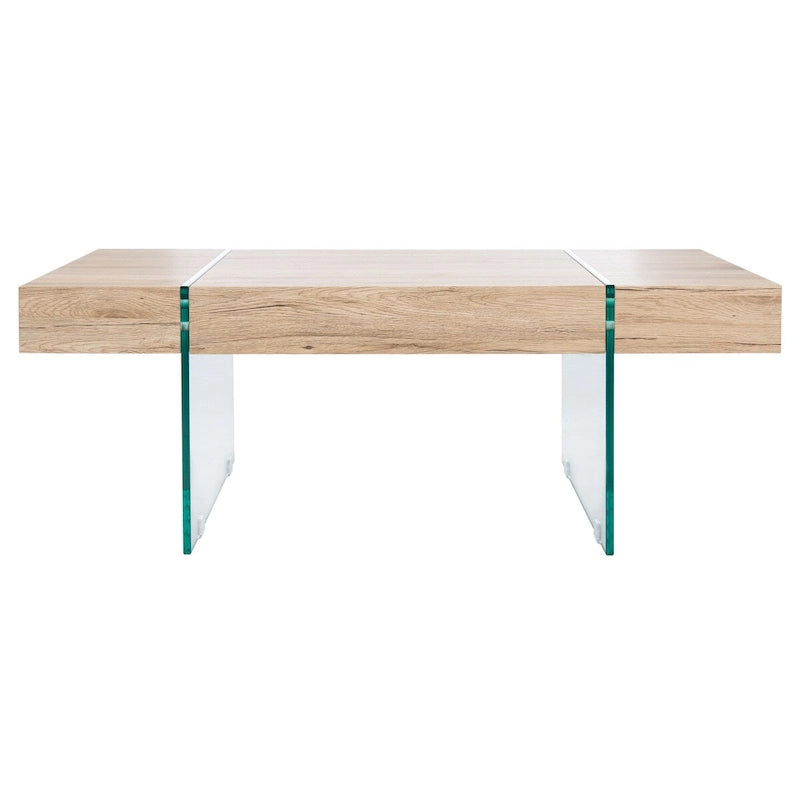 SAFAVIEH Pluma Couchtisch mit Glasbeinen, rechteckig – 110 cm B x 60 cm T x 40 cm H – 110 cm B x 61 cm T x 41 cm H