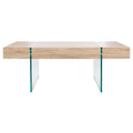 SAFAVIEH Pluma Couchtisch mit Glasbeinen, rechteckig – 110 cm B x 60 cm T x 40 cm H – 110 cm B x 61 cm T x 41 cm H