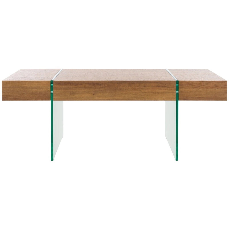 SAFAVIEH Pluma Couchtisch mit Glasbeinen, rechteckig – 110 cm B x 60 cm T x 40 cm H – 110 cm B x 61 cm T x 41 cm H