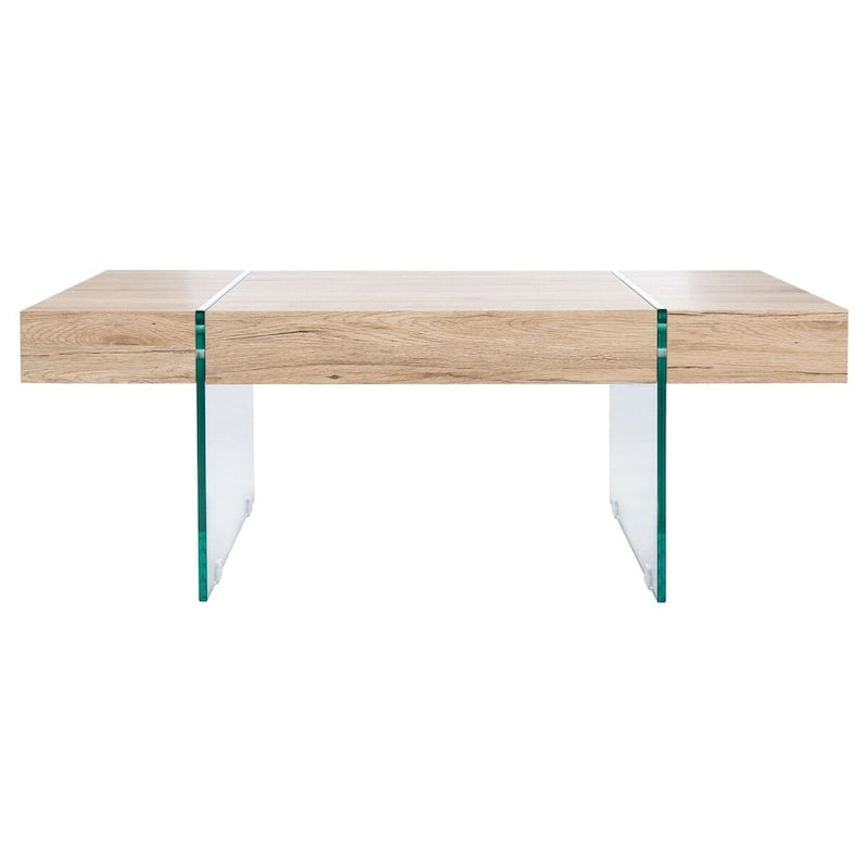 SAFAVIEH Pluma Couchtisch mit Glasbeinen, rechteckig – 110 cm B x 60 cm T x 40 cm H – 110 cm B x 61 cm T x 41 cm H