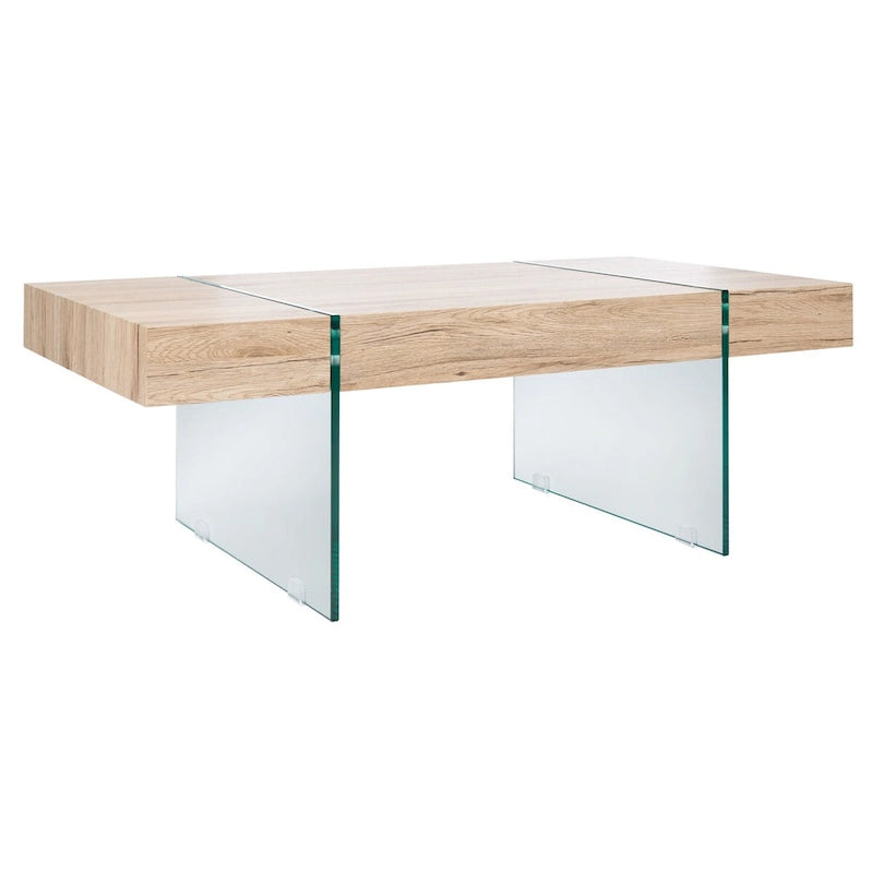 SAFAVIEH Pluma Couchtisch mit Glasbeinen, rechteckig – 110 cm B x 60 cm T x 40 cm H – 110 cm B x 61 cm T x 41 cm H