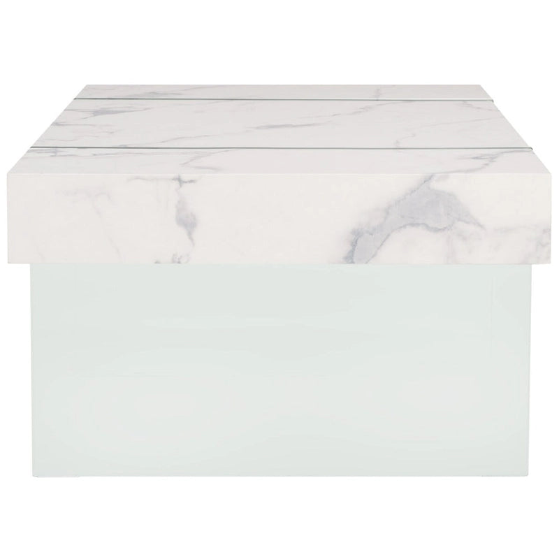 SAFAVIEH Pluma Couchtisch mit Glasbeinen, rechteckig – 110 cm B x 60 cm T x 40 cm H – 110 cm B x 61 cm T x 41 cm H