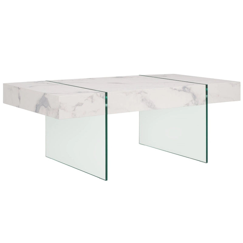 SAFAVIEH Pluma Couchtisch mit Glasbeinen, rechteckig – 110 cm B x 60 cm T x 40 cm H – 110 cm B x 61 cm T x 41 cm H