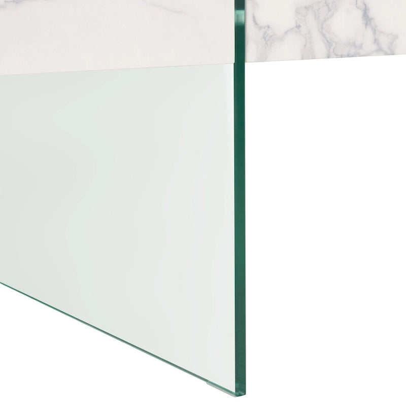 SAFAVIEH Pluma Couchtisch mit Glasbeinen, rechteckig – 110 cm B x 60 cm T x 40 cm H – 110 cm B x 61 cm T x 41 cm H