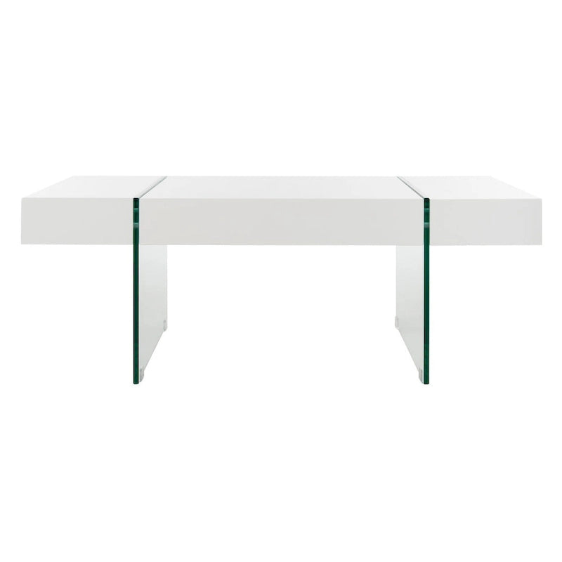 SAFAVIEH Pluma Couchtisch mit Glasbeinen, rechteckig – 110 cm B x 60 cm T x 40 cm H – 110 cm B x 61 cm T x 41 cm H