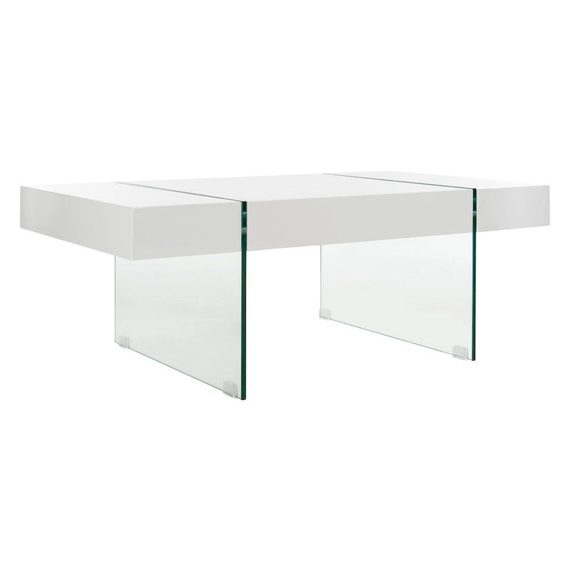 SAFAVIEH Pluma Couchtisch mit Glasbeinen, rechteckig – 110 cm B x 60 cm T x 40 cm H – 110 cm B x 61 cm T x 41 cm H