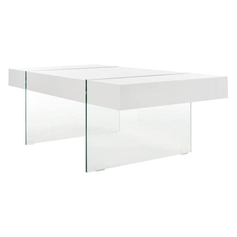 SAFAVIEH Pluma Couchtisch mit Glasbeinen, rechteckig – 110 cm B x 60 cm T x 40 cm H – 110 cm B x 61 cm T x 41 cm H