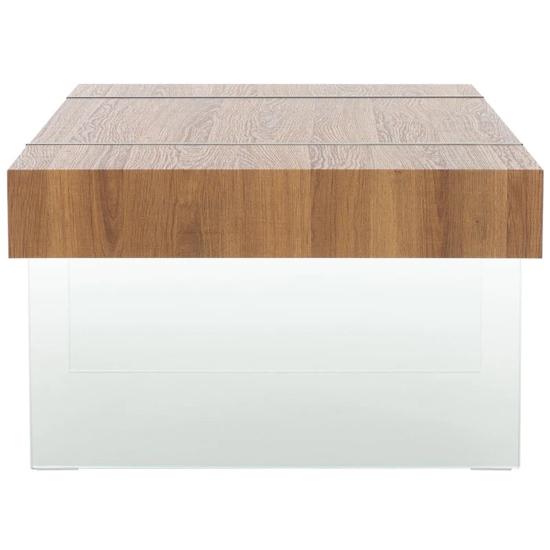 SAFAVIEH Pluma Couchtisch mit Glasbeinen, rechteckig – 110 cm B x 60 cm T x 40 cm H – 110 cm B x 61 cm T x 41 cm H