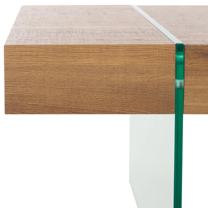 SAFAVIEH Pluma Couchtisch mit Glasbeinen, rechteckig – 110 cm B x 60 cm T x 40 cm H – 110 cm B x 61 cm T x 41 cm H