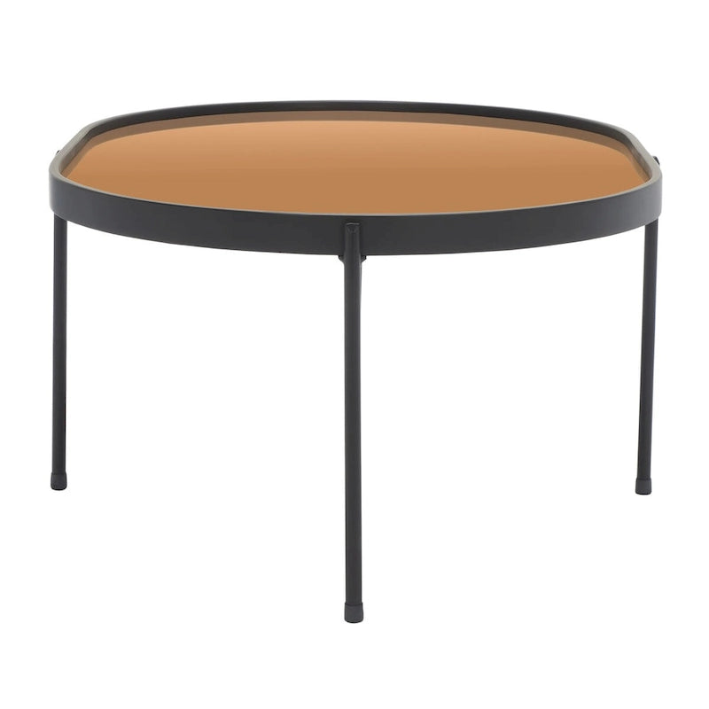 Mirrored Oval Coffee Table - 32 In. W x 23 In. D x 14 In. H - 32Wx23Dx14H