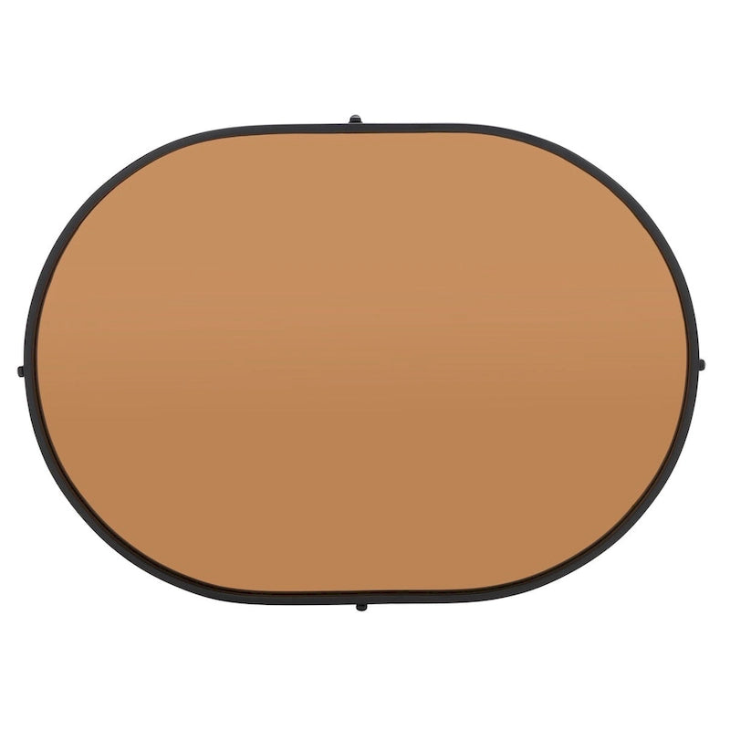 Mirrored Oval Coffee Table - 32 In. W x 23 In. D x 14 In. H - 32Wx23Dx14H