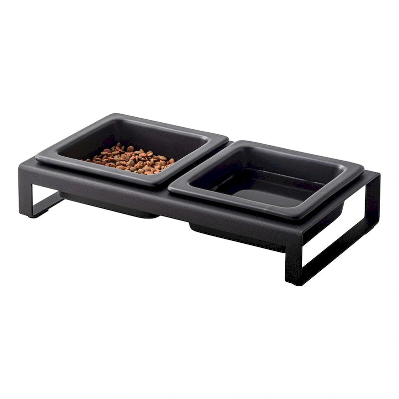 Pet Food Bowls - Two Styles, Steel and Ceramic, Short, 1.25 cups, 300 milliliters per bowl
