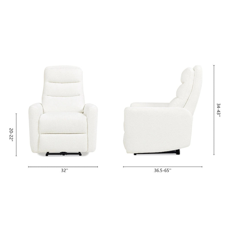 35.5 Boucle Upholstered High-Back Power Recliner Motion Chair
