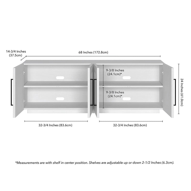 Rectangular TV Stand for TV's up to 75 - 68 Wide