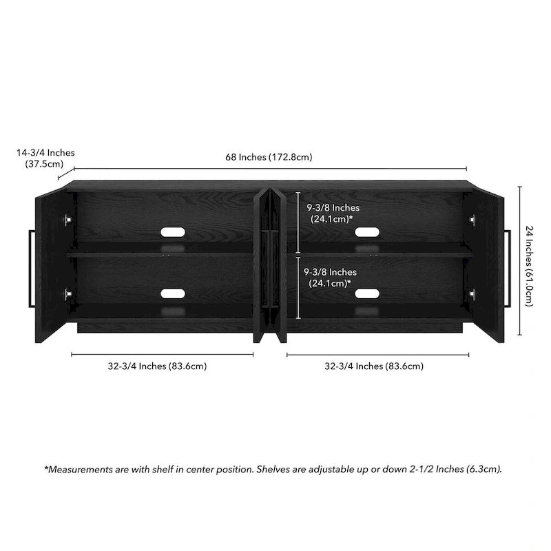 Rectangular TV Stand for TV's up to 75 - 68 Wide