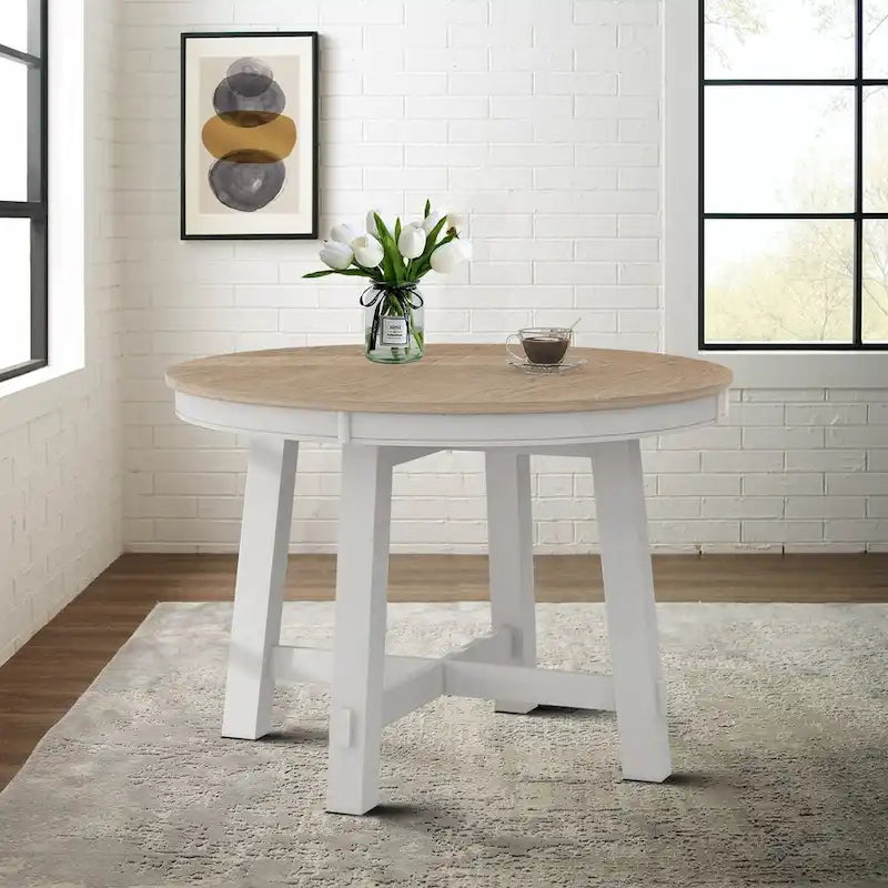 Vintage Stylish Extendable Dining Table with a Removable Leaf